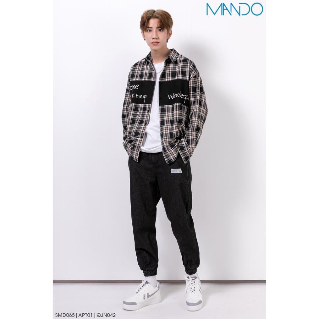 Áo Sơ Mi Khoác Ngoài Nam Form Rộng Phối Áo Phông Phân Màu Cực Chất MANDO Phong Cách Hàn Quốc Đẹp Nhất 2020 - SMD065