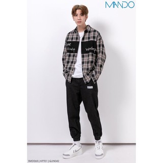 Áo Sơ Mi Khoác Ngoài Nam Form Rộng Phối Áo Phông Phân Màu Cực Chất MANDO Phong Cách Hàn Quốc Đẹp Nhất 2020 - SMD065