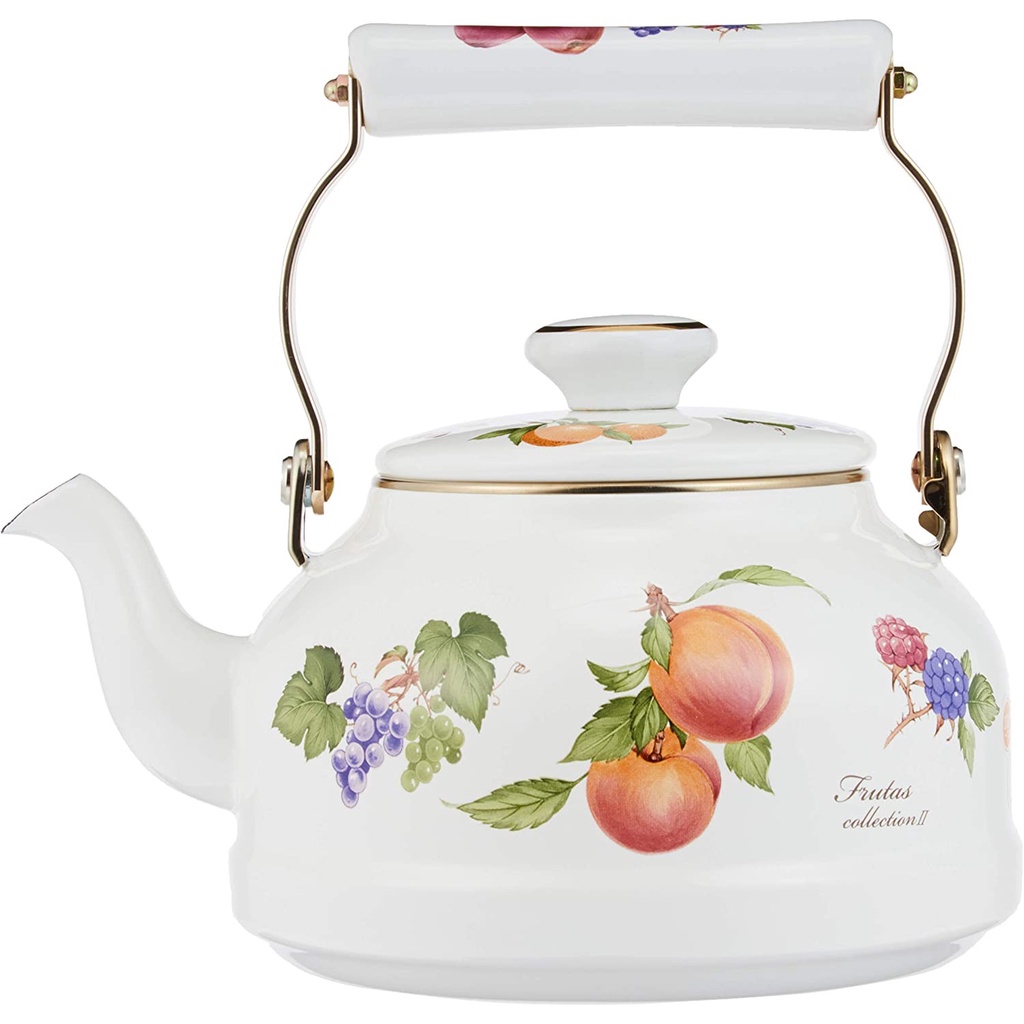 Ấm tráng men Nhật Bản FTCS-2.3K có nắp, đường kính 19cm, dung tích 2,3L | Sa Maison x Fujihoro