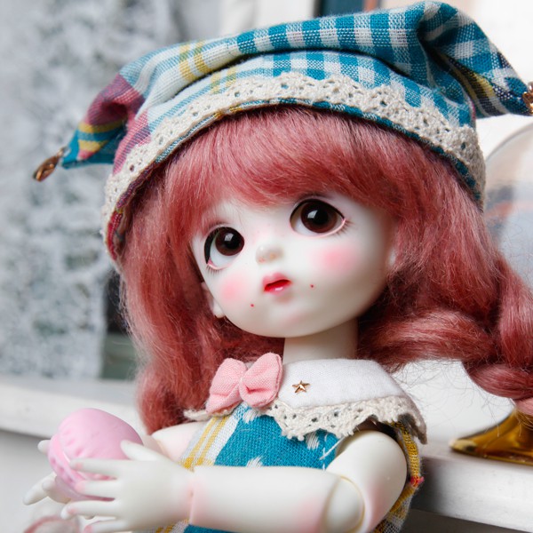 【Doll wigs】1/8 bjd doll hair Mohair Double Ponytail