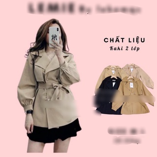 Áo khoác kaki tay bo 2 lớp hot trend, áo khoác blazer