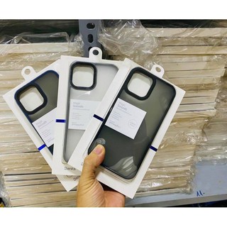 Ốp lưng viền màu iphone 12 pro max hiệu benks lưng mờ