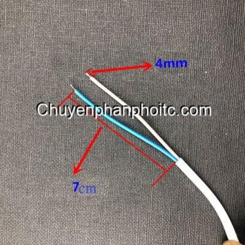 cáp  đúc sẳn màu trắng 1m
