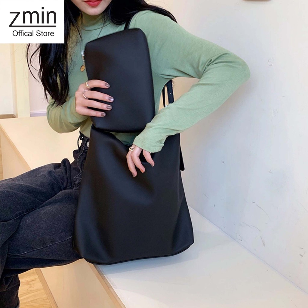 Túi tote da đeo vai thời trang Zmin, chất liệu da cao cấp phong cách Hàn Quốc - T073