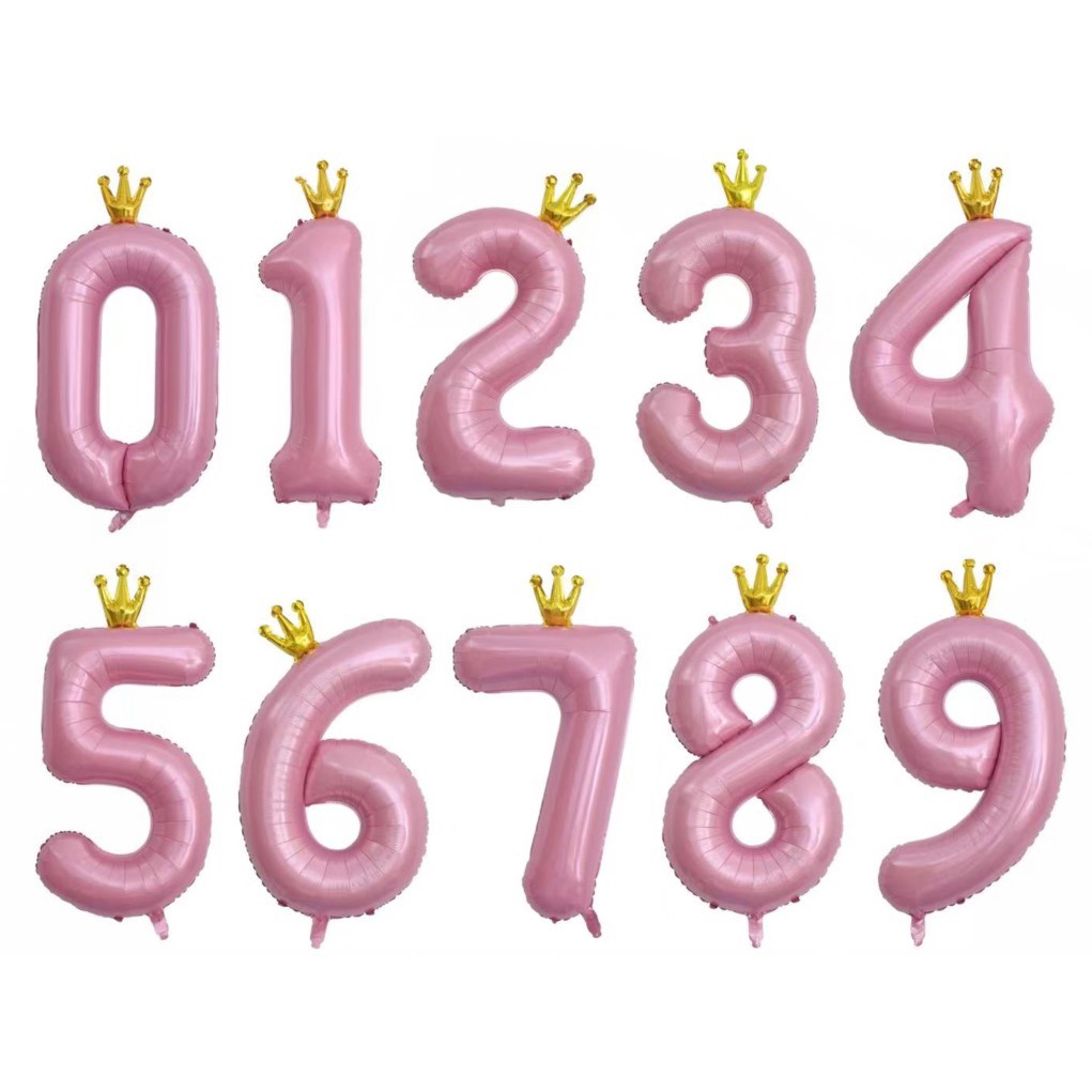 Bong Bóng Hình Số 40 Inch 18 30 100 Ngày Sinh Nhật Màu Hồng Xanh Và Đen