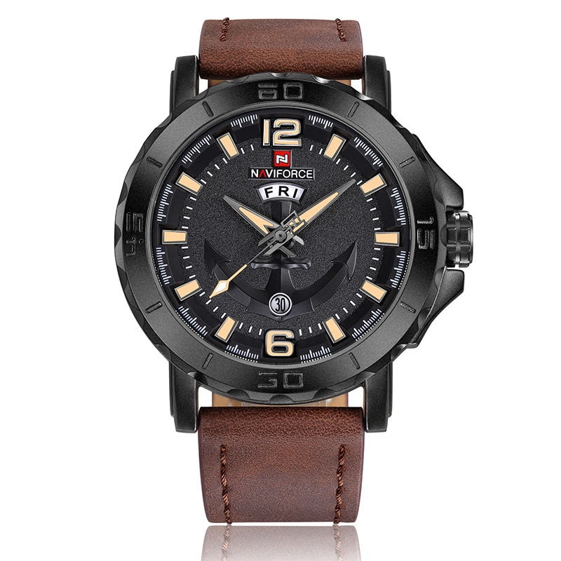 Đồng hồ đeo tay NAVIFORCE NF9122 bộ máy thạch anh phong cách quân đội thể thao thời trang thường ngày dành cho nam