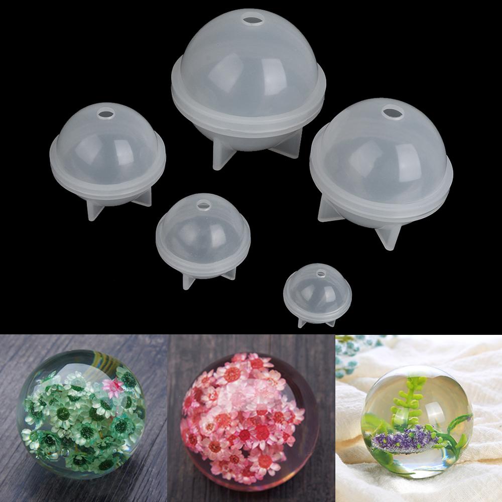 BTLIMER Khuôn Silicon Trong Suốt Hình Cầu 5 Kích Cỡ Trang Trí Nhà Cửa
