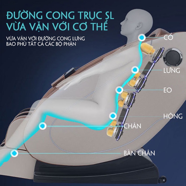 Ghế massage toàn thân cao cấp công nghệ nhật bản HP 01. Ghế mát xa toàn thân giá rẻ tự động