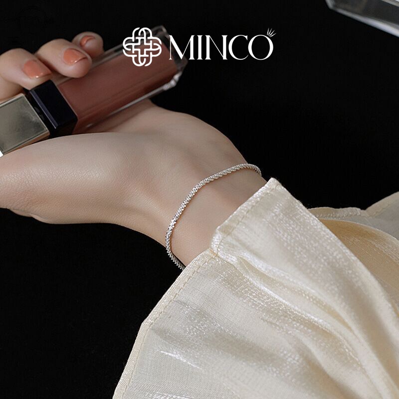 Lắc tay nữ lấp lánh nhỏ xinh Minco Accessories phụ kiện trang sức thời trang đơn giản VT20