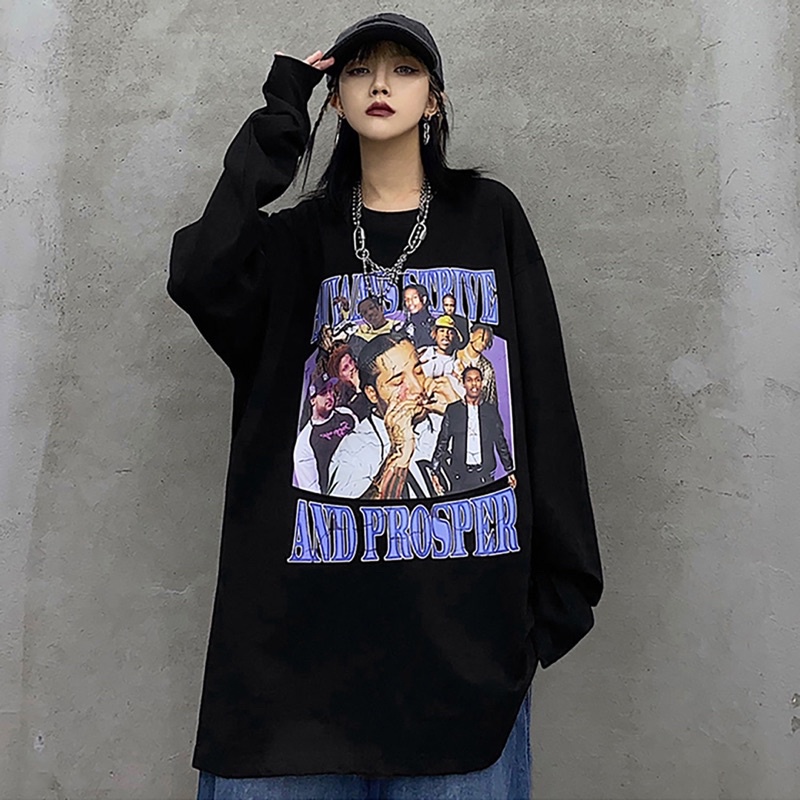 Áo phông dài tay thu - đông hàng QCCC OVERSIZE