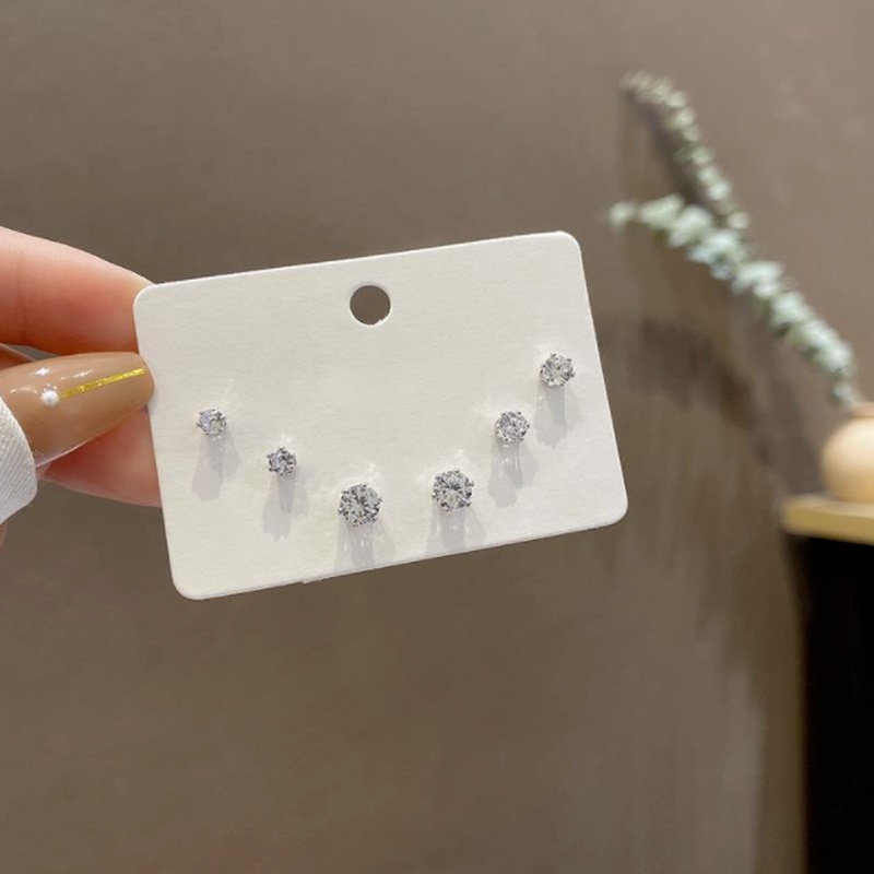 We Flower 6 Khuyên tai mạ bạc S925 đính đá zircon thời trang cho nữ chất lượng cao