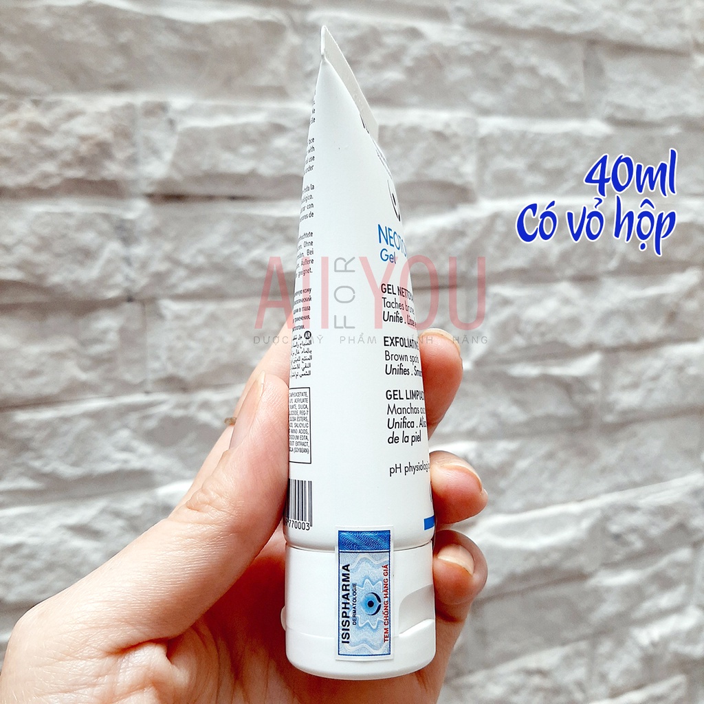 ISIS PHARMA Neotone Gel 40mL & 150mL - Gel Rửa Mặt Trắng Sáng Da.