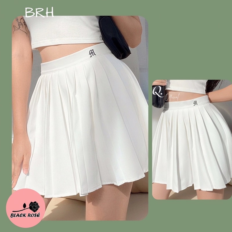 Chân Váy Tennis,Xếp Ly Chữ A Cạp Thêu 882 Có Lót Quần Bên Trong