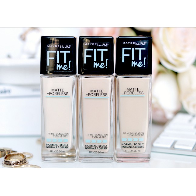 Kem nền mịn lì, tiệp mọi tone da Maybelline Fit Me Foundation Matte Poreless