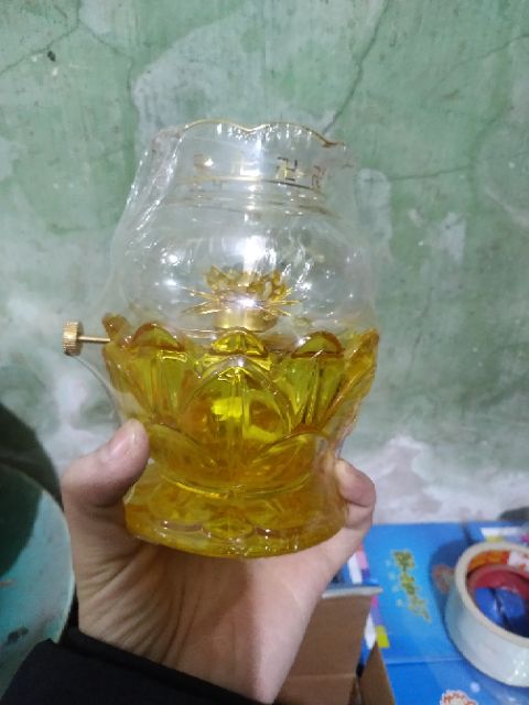 Đèn dầu kim sa thủy tinh cao cấp