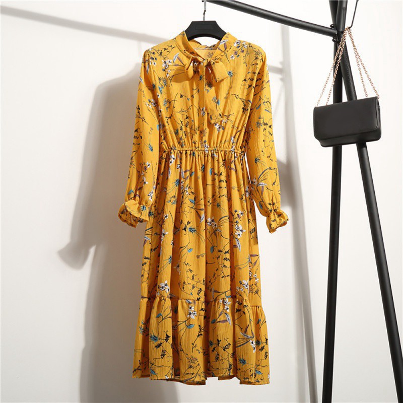 Đầm tay dài phong cách retro thời trang dành cho nữ | BigBuy360 - bigbuy360.vn