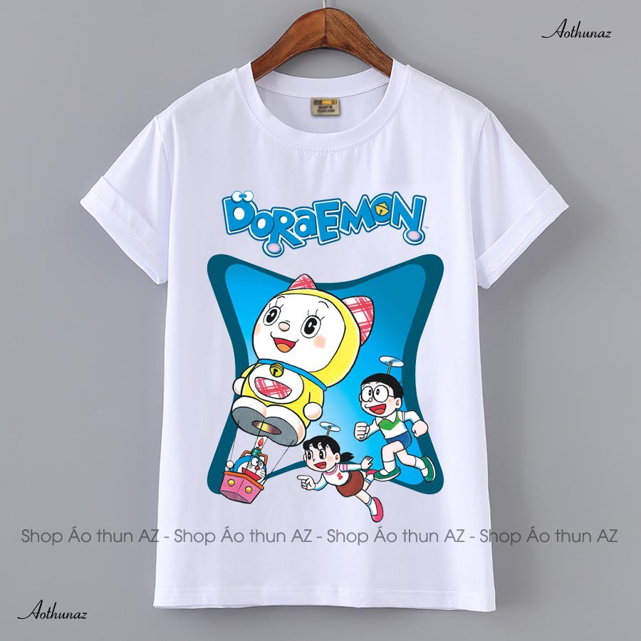 Áo thun in hình Doraemon Doremi ( có size trẻ em ) - Cotton Thái Doremon M2424