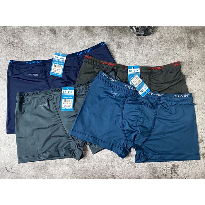 Quần lót nam boxer thun lạnh co dãn 4 chiều , chất vải quần sịp đùi thoải mái thấm hút mồ hôi tốt (055)