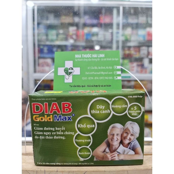 Viên uống hạ đường huyết Diab gold max⚡Tặng quà⚡Hộp 30 viên giúp hạ đường huyết và cholesterol trong máu