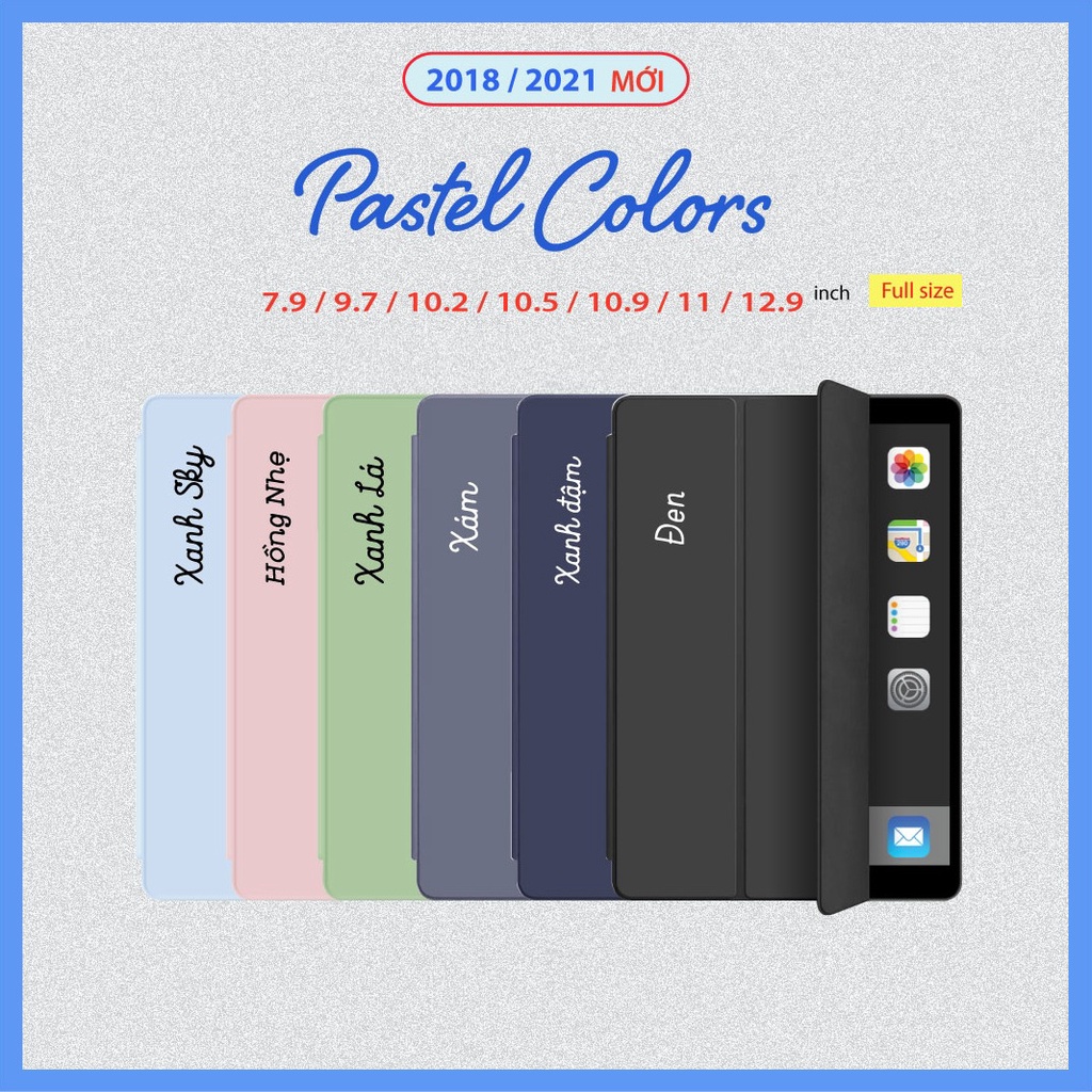 Bao da iPad có khe bút Apple Pencil 7.9&quot; đến 12.9&quot;