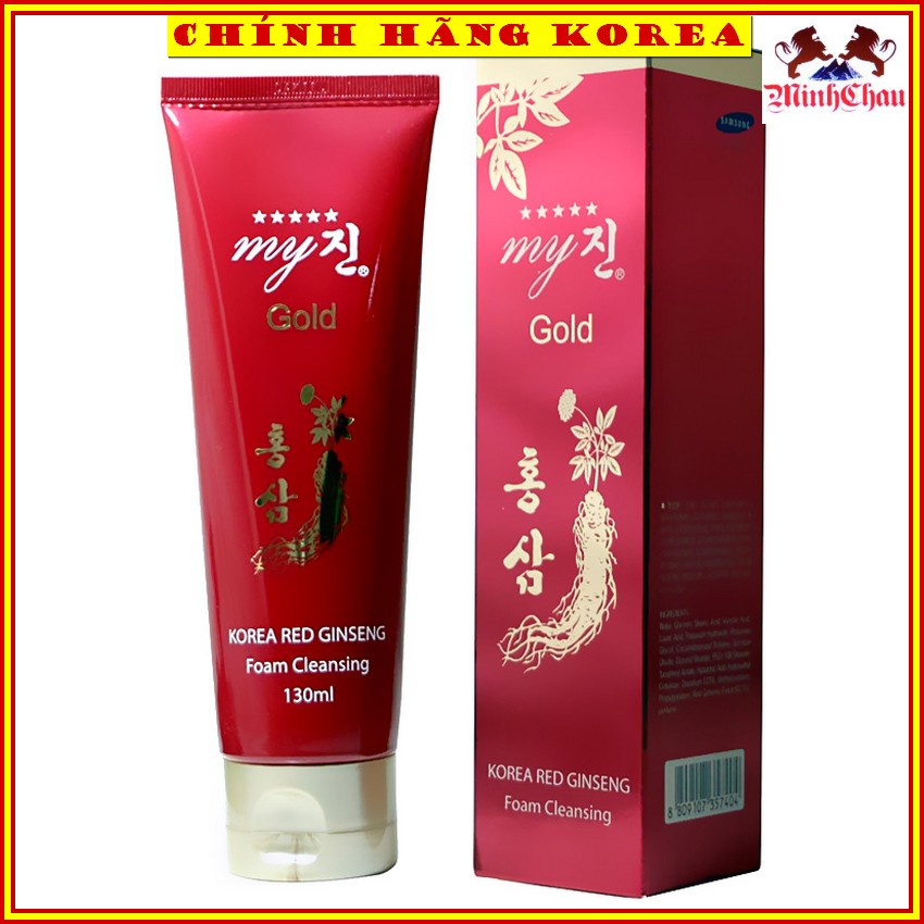 Sữa Rửa Mặt Hồng Sâm My Gold Đỏ Hàn Quốc, minhchau