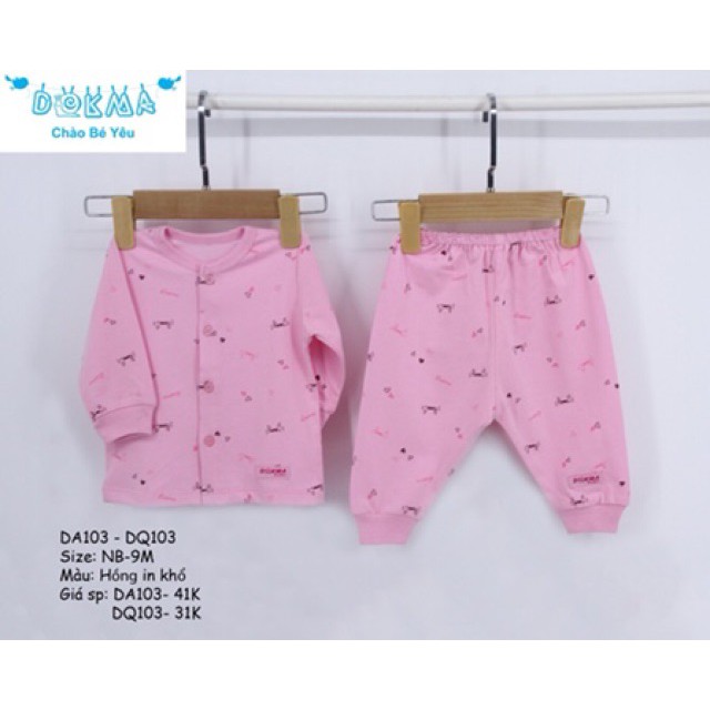 Bộ cài giữa sơ sinh Dokma (Sz 1-9m)