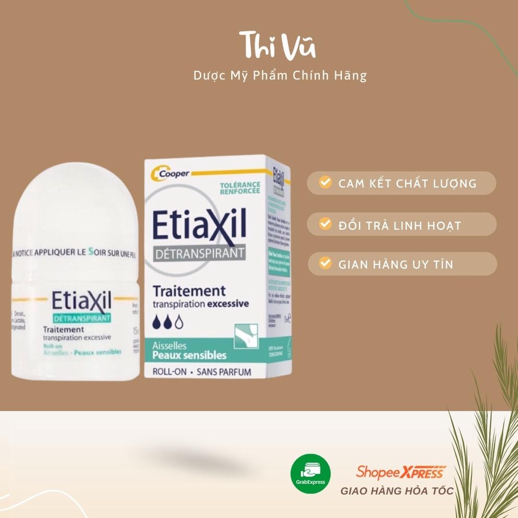 Lăn Khử Mùi Ngăn Mồ Hôi Hiệu Quả Etiaxil 15ml - Thi Vũ