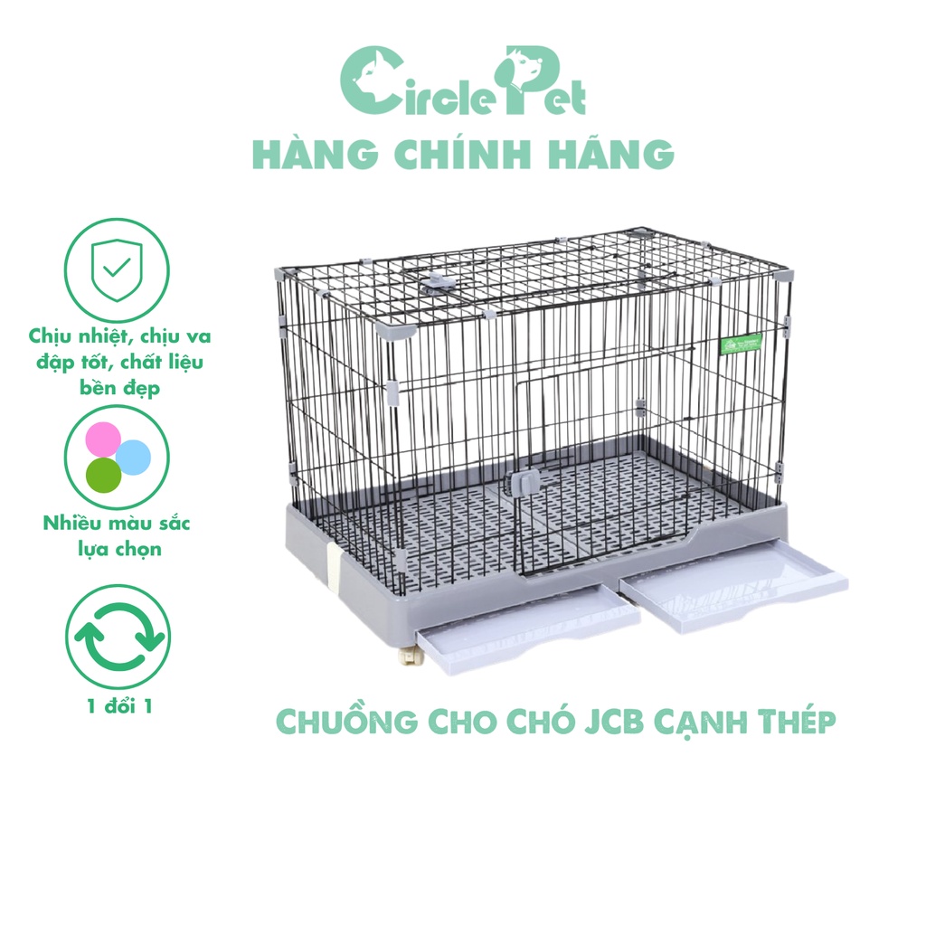 Chuồng Cho Chó JCB Cạnh Thép Sơn Tĩnh Điện Chắc Chắn 3 Màu Lựa Chọn Cỡ M/L/XL - Circle Pet