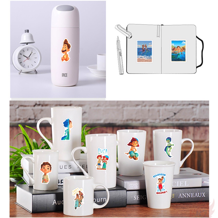 Set 50 Hình Dán Họa Tiết Hoạt Hình Luca Series 02 Chống Thấm Nước Trang Trí Vali / Ván Trượt / Laptop DIY