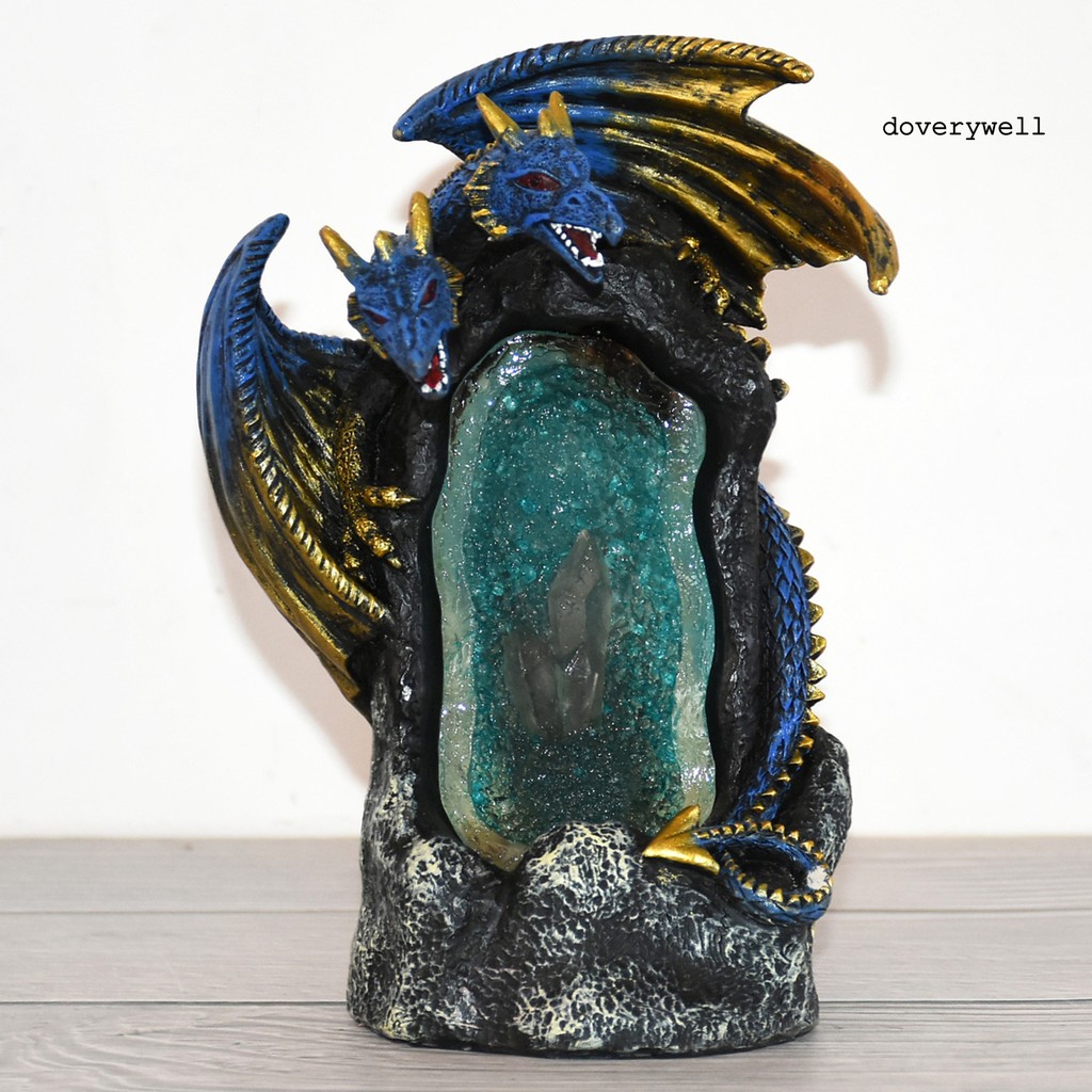 Thác Khói Trầm Hương Hình Rồng Trung Hoa Có Đèn Led Nhiều Màu