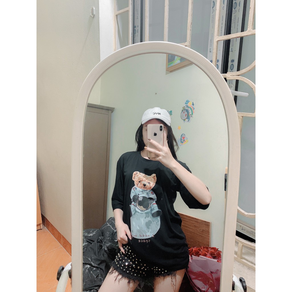 Áo Phông Áo Thun Gấu Nam Nữ Tay Lỡ Oversize(45-70kg)  100% Cotton Co Dãn 4 Chiều ⚡15 Mẫu⚡ Siêu Chất | BigBuy360 - bigbuy360.vn