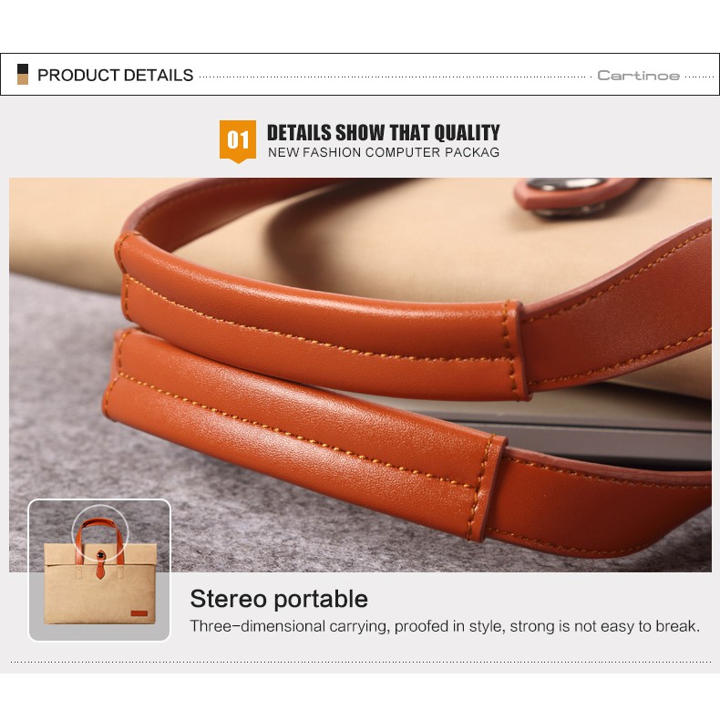 Túi xách laptop Cartinoe Outstanding đen | BigBuy360 - bigbuy360.vn