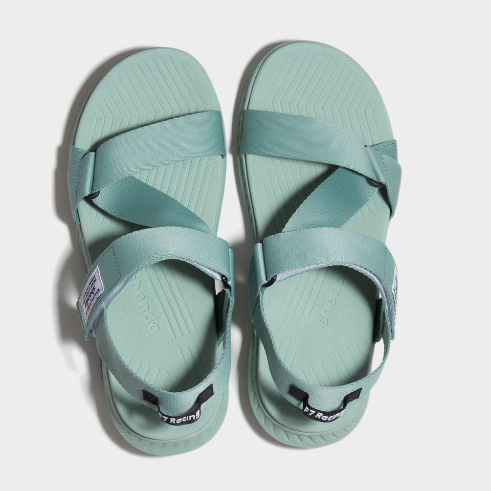 [Mua Kèm Áo Thun 0Đ] Giày Sandals SHONDO F7 Chính Hãng - F7R3232 Màu Xanh Ngọc