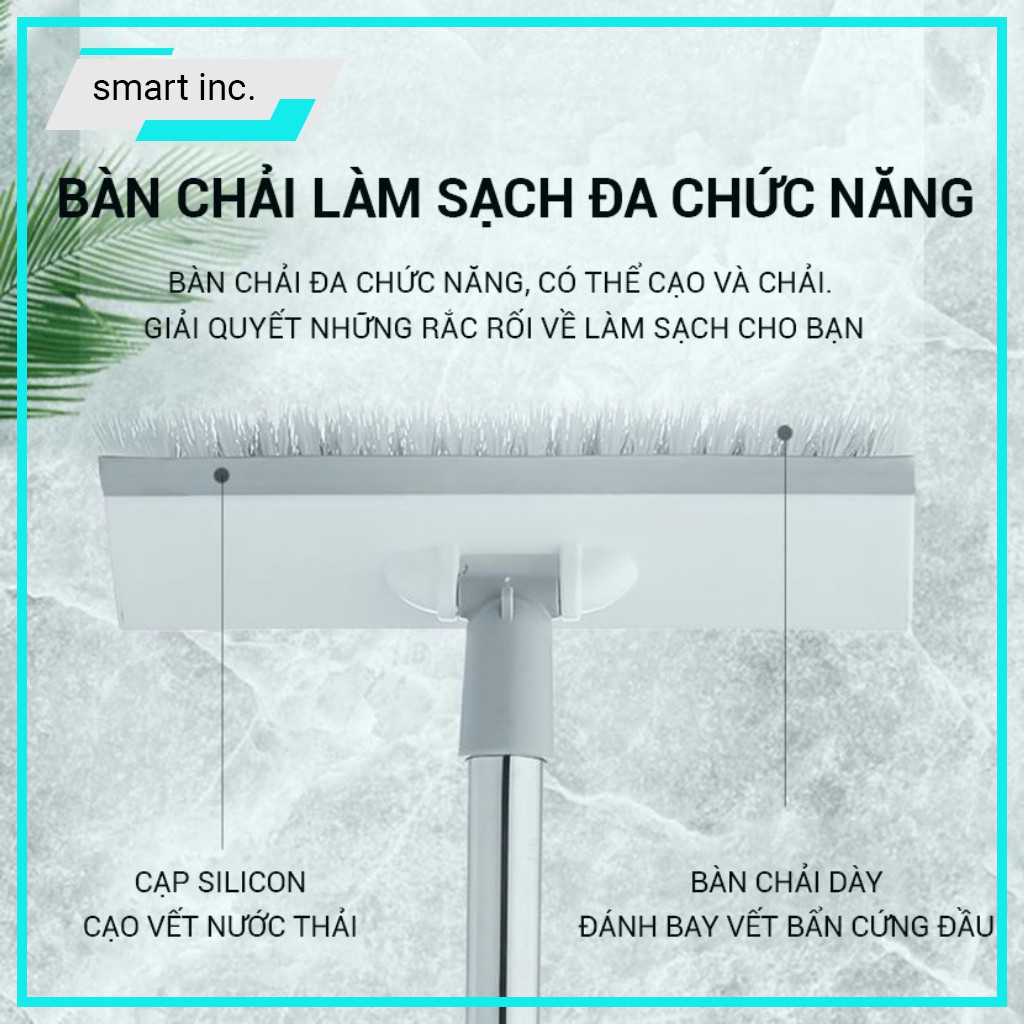 Chổi Cọ Sàn Gạt Nước Hai Đầu Tiện Lợi Đa Năng Vệ Sinh Nhà Tắm Toilet