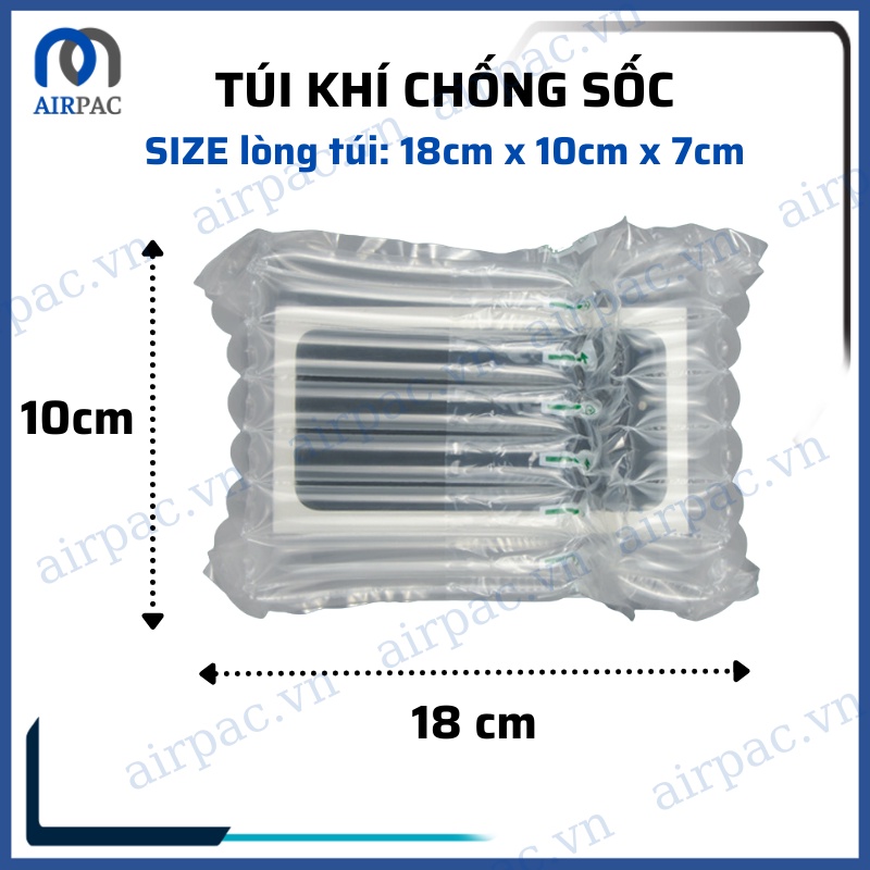 Bao bì túi nilon, bọc khí chống sốc vận chuyển hàng hóa dễ vỡ 8 cột bọc đồ cỡ 18cm x 10cm x 7cm