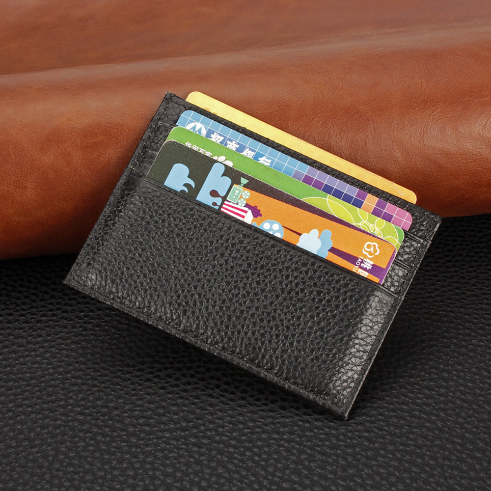 QQMALL Mini Money Pouch Slim Bank Card Card Holder Purse Slot Clip Wallet Case  Bag PU Leather High Quality Credit Card/Multicolor