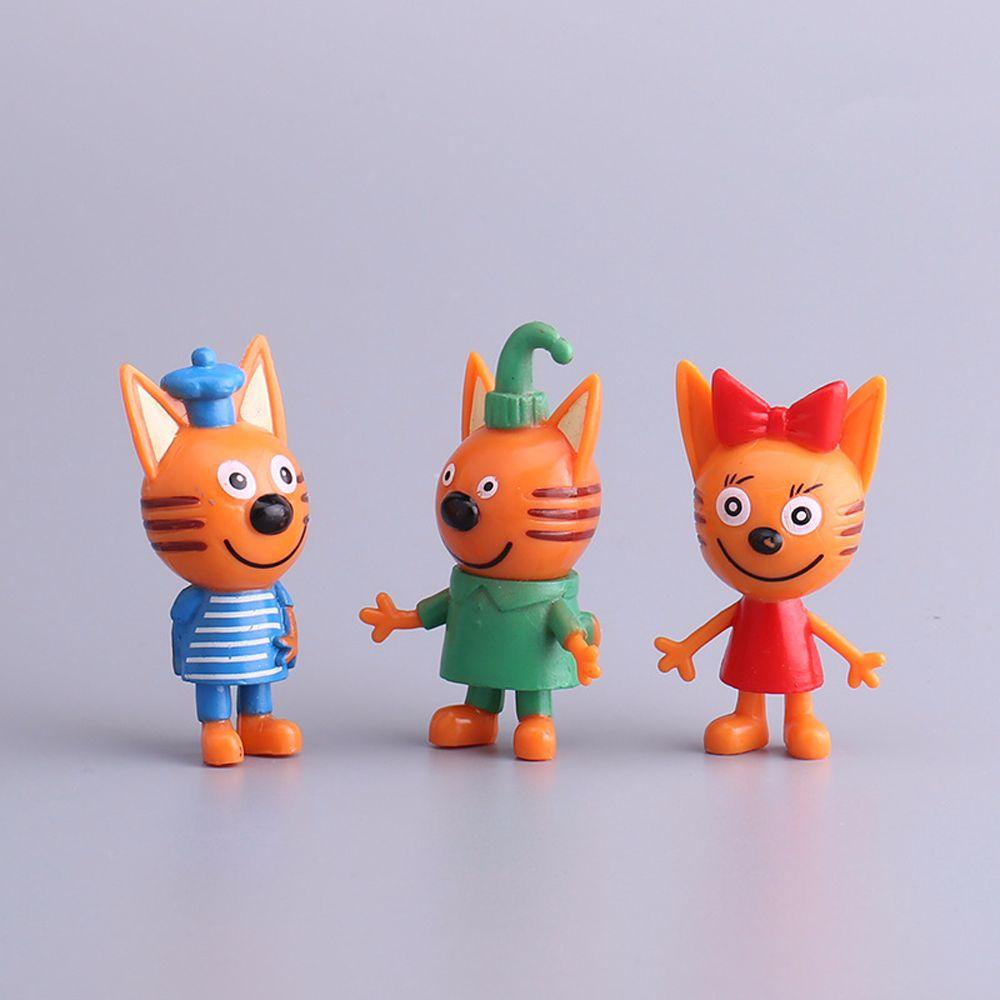 Mô Hình Ba Chú Mèo Con Dễ Thương Để Bàn Trang Trí