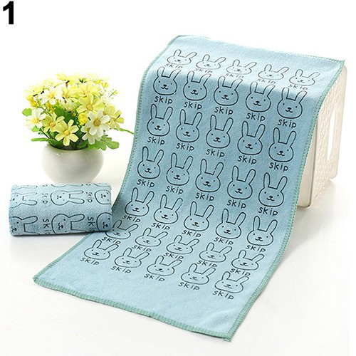 Khăn Tắm Mềm Cho Bé Sơ Sinh Hoạ Tiết Thỏ Hoạt Hình Dễ Thương