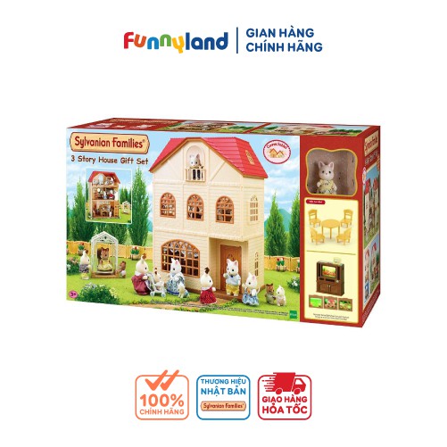 Đồ chơi nhập vai 3 Story House Gift Set C Epoch Sylvanian Families