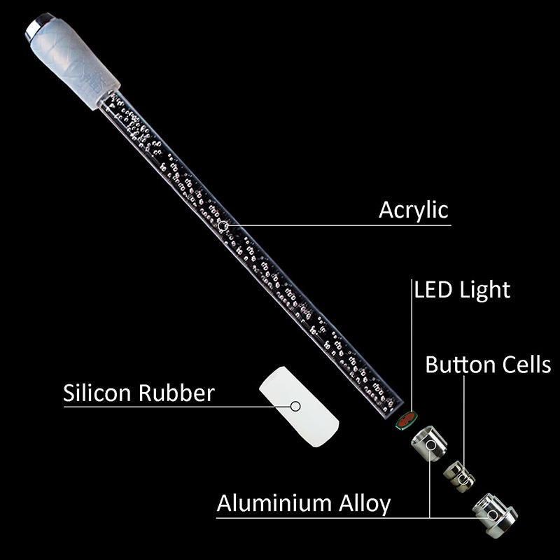Bút Xoay Có Đèn LED Đeo Ngón Tay Chống Trượt Không Ruột Bút Xoay Được