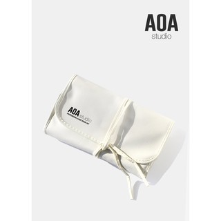 Bao da đựng cọ aoa studio white brush roll only