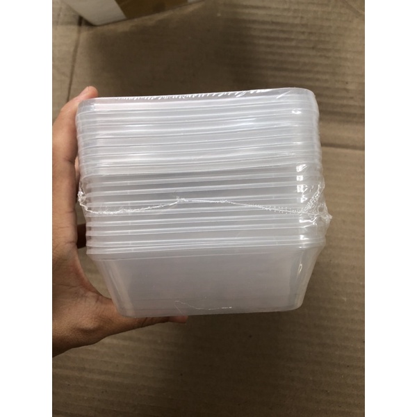 10 Hộp nhựa đựng thực phẩm 500ml kích thước 17x12x3,7