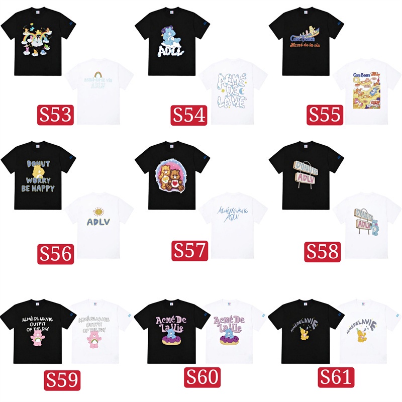 Áo Thun Cotton Tay Ngắn Dáng Rộng In Hình Gấu Acme-de-Lie Thời Trang Nam Nữ