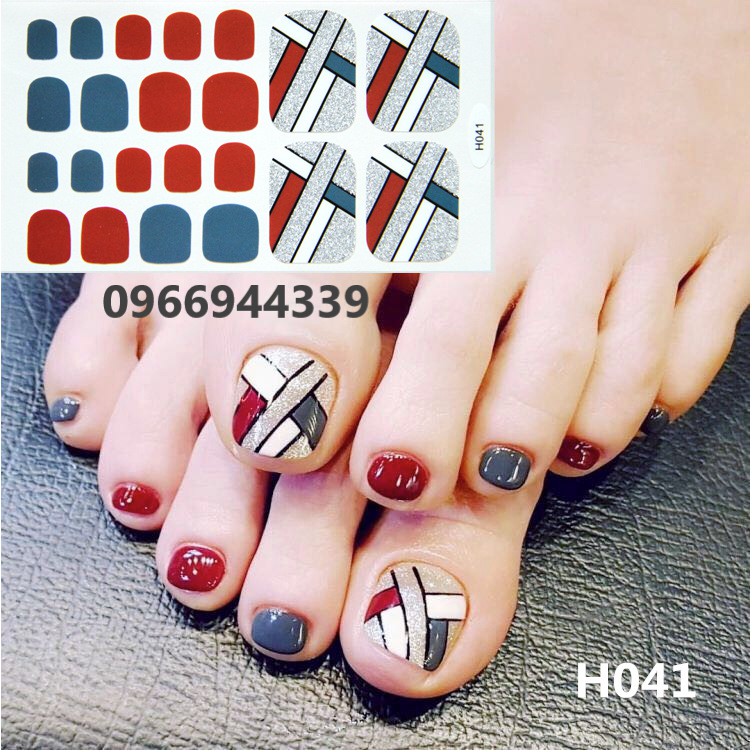 Miếng dán móng chân Nghệ thuật Phong cách Hàn Quốc Stickers Nails Wraps