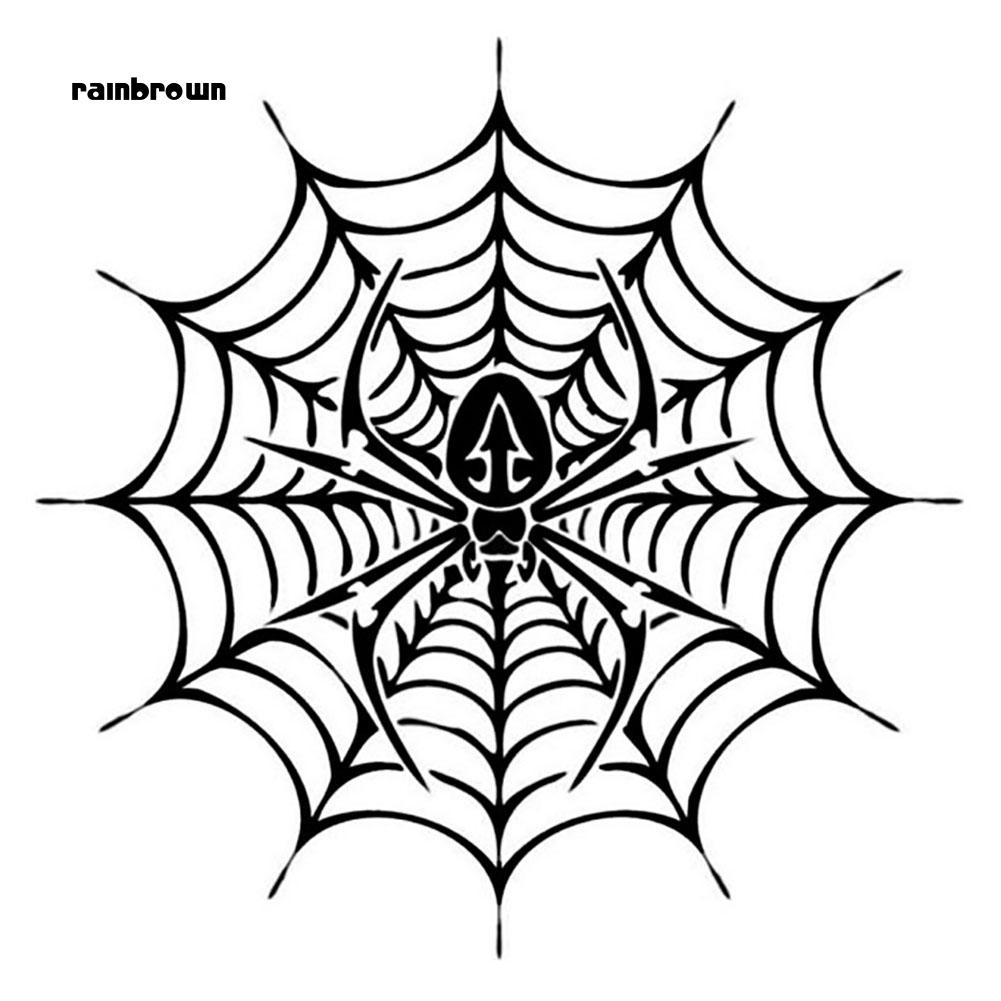 Nhãn Dán Trang Trí Thân Xe Hơi Phản Quang Họa Tiết Mạng Nhện Độc Đáo