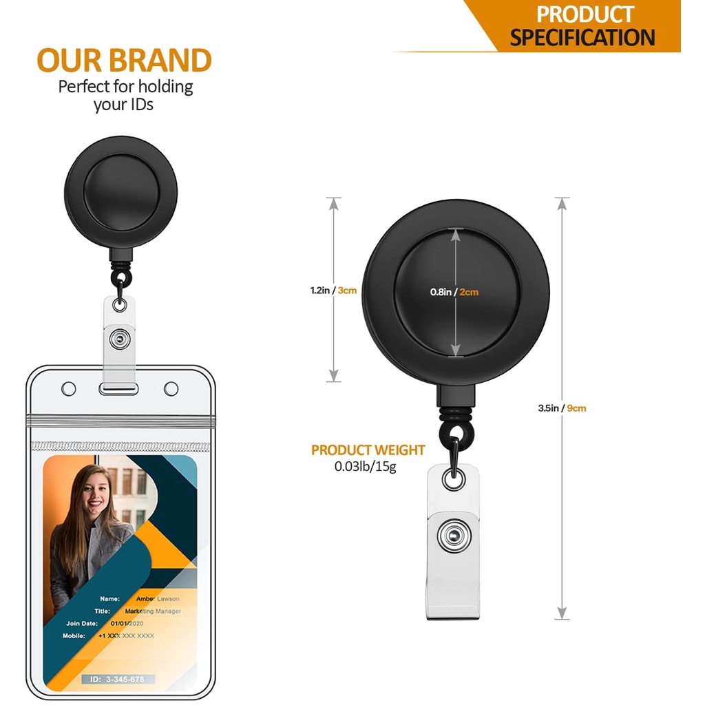 1 Cái Kẹp Cá Sấu Có Thể Thu Vào Cho Huy Hiệu ID