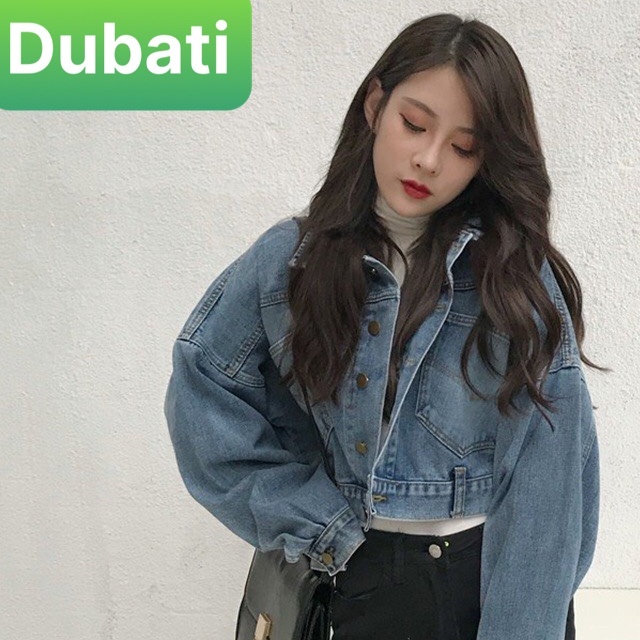 ÁO KHOÁC JEAN NỮ CHẤT BÒ NÚT SAU SÀNH ĐIỆU PHONG CÁCH TRẺ TRUNG- DUBATI FASHION