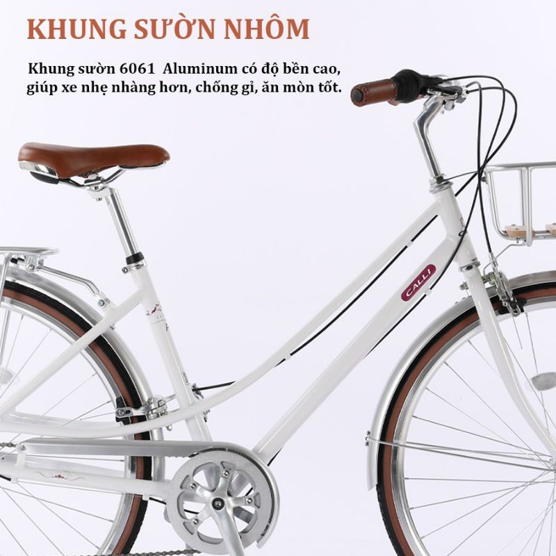 Xe Đạp Thể Thao CALLI A6 - Khung Nhôm, Groupset Shimano Revoshift 7 Speed, Líp Shimano TZ500