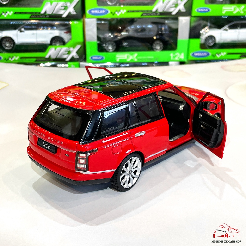 Mô hình xe ô tô Range Rover Land Rover hãng Rastar tỉ lệ 1:24 màu đỏ