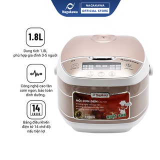 [HÀNG THANH LÝ] Nồi cơm điện cao tần Nagakawa NAG0102 (1.8L) - Hàng Chính Hãng - Bảo hành 12 tháng